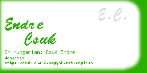 endre csuk business card